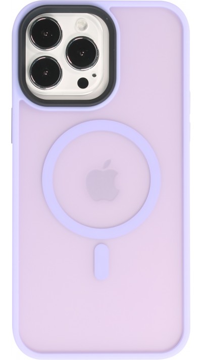 iPhone 13 Pro Case Hülle - Jelly cover glass semi-durchsichtig MagSafe - Light purple