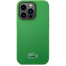 iPhone 15 Pro Case Hülle - Lacoste Silikon Soft Touch Magsafe - Grün