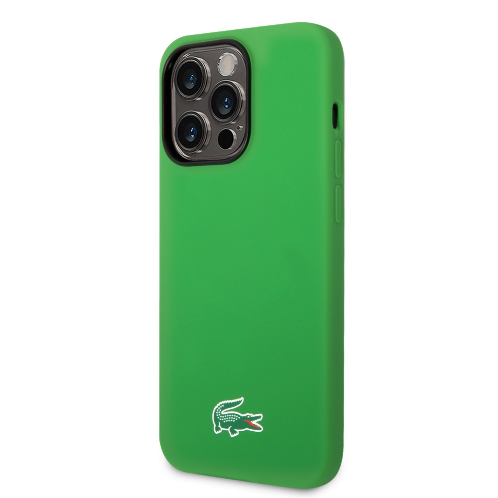 iPhone 15 Pro Case Hülle - Lacoste Silikon Soft Touch Magsafe - Grün