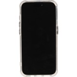 iPhone 14 Pro Case Hülle - Straffes Gummi Silikon mit verstärkten Ecken blühende Kirschblüte - Transparent