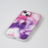 iPhone 14 Case Hülle - Watercolor MagSafe semi-transparent - Violett