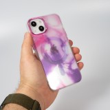 iPhone 14 Case Hülle - Watercolor MagSafe semi-transparent - Violett