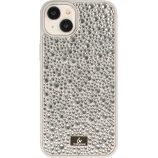 Coque iPhone 15 Plus - Diamant strass The Bling World - Argent