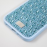 iPhone 15 Plus Case Hülle - Glitzer Diamant The Bling World - Hellblau