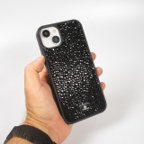 iPhone 15 Plus Case Hülle - Glitzer Diamant The Bling World - Schwarz