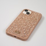 iPhone 15 Plus Case Hülle - Glitzer Diamant The Bling World - Rosa gold