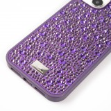 iPhone 15 Plus Case Hülle - Glitzer Diamant The Bling World - Violett