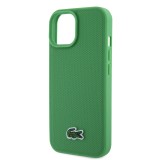 iPhone 15 Case Hülle - Lacoste Petit Piqué Effekt mit MagSafe und gesticktem Logo-Patch - Grün