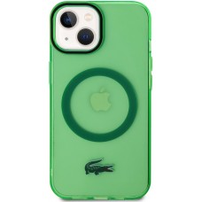 iPhone 15 Plus Case Hülle - Lacoste Transparent-Lackgel mit MagSafe - Hellgrün