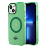 iPhone 15 Plus Case Hülle - Lacoste Transparent-Lackgel mit MagSafe - Hellgrün