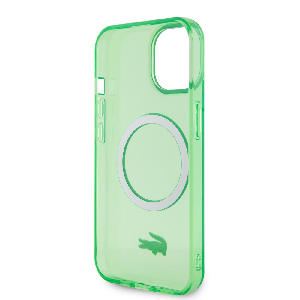 iPhone 15 Plus Case Hülle - Lacoste Transparent-Lackgel mit MagSafe - Hellgrün