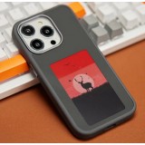 iPhone 14 Pro Case Hülle - E-Ink Display DIY mit NFC-Technologie für persönlicher Foto-Hintergrund - Schwarz