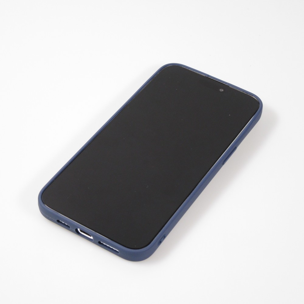 Hülle iPhone 15 Pro - Gummi Herz blau