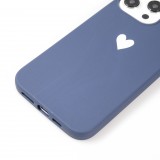 Hülle iPhone 15 Pro - Gummi Herz blau