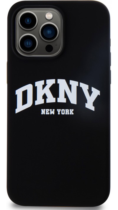 iPhone 15 Pro Case Hülle - Liquid Silicone DKNY New York MagSafe kompatibel - Schwarz