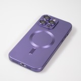 iPhone 16 Pro Max Case Hülle - Gummi weich mit Kameraschutzglas MagSafe - Violett