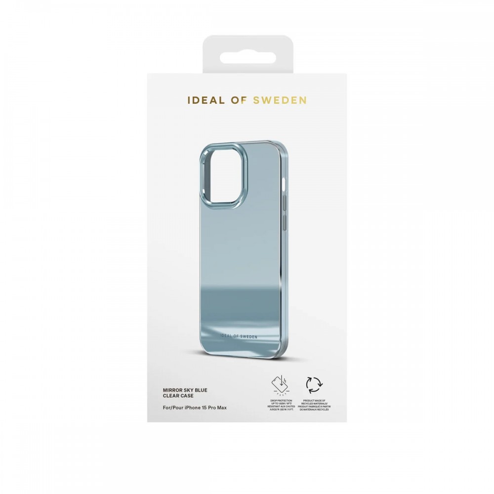 iPhone 15 Pro Max Case Hülle - Ideal of Sweden miroir sky blue silicone rigide - Blau