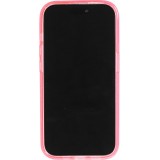 iPhone 15 Pro Max Case Hülle - Hartes Silikon mit Glitzer Rückseite und MagSafe - Rosa