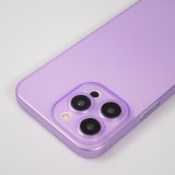 iPhone 15 Pro Case Hülle - Plastik ultra dünn semi-transparent matt - Violett