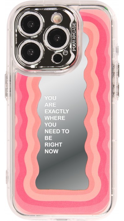 iPhone 15 Pro Case Hülle - Silikon Spiegel Motivational - Silber