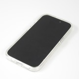 iPhone 15 Case Hülle - Hartes Silikon mit Glitzer Rückseite und MagSafe - Transparent