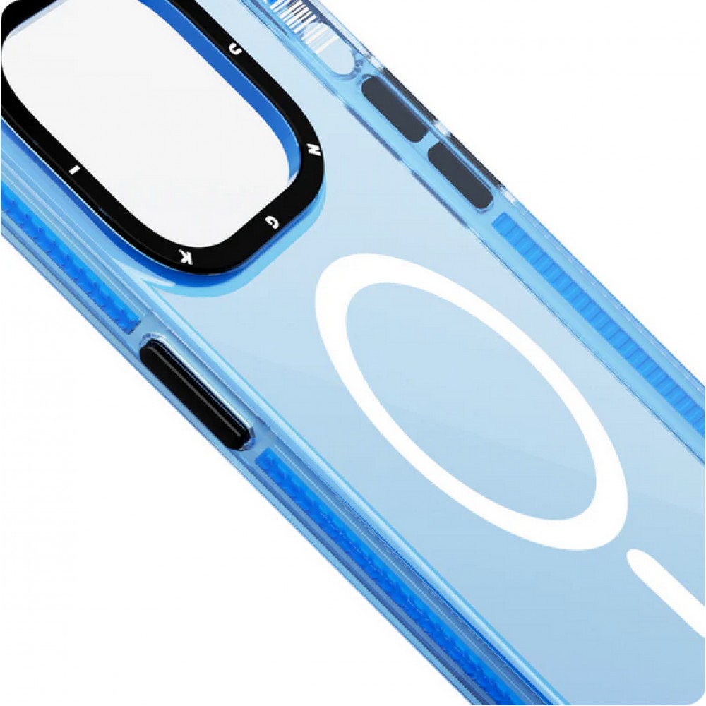 iPhone 15 Case Hülle - Youngkit Transparent Crystal Glossy Case avec Magsafe - Transparent