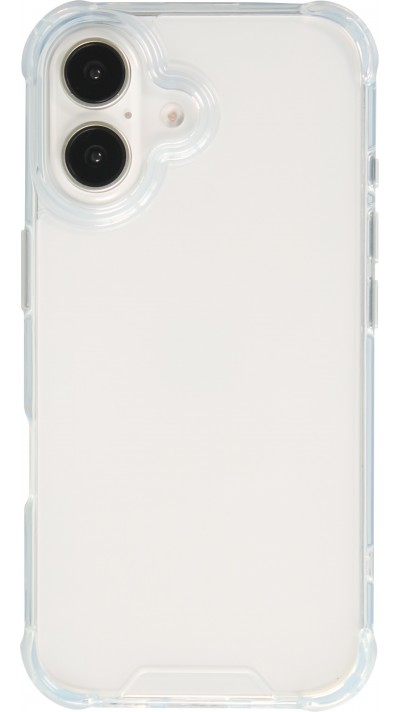 iPhone 16 Case Hülle - Bumper Glass TPU Anti-Schock mit Acryl - Transparent