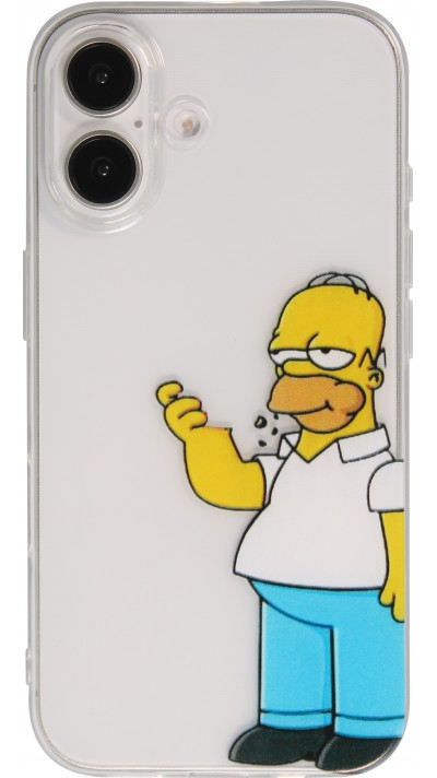 iPhone 16 Case Hülle - Gummi cartoon Homer Simpson