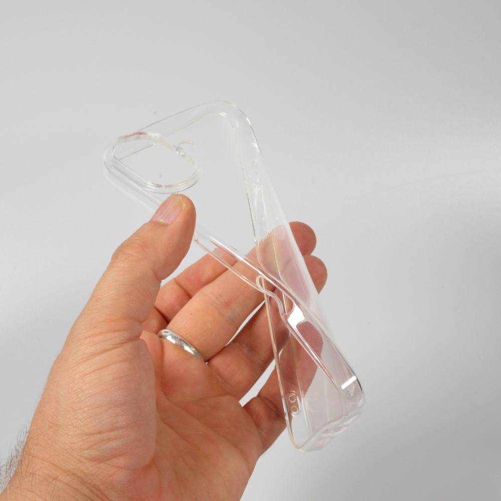 iPhone 16 Case Hülle - Gummi Transparent Silikon Gel Simple Super Clear flexibel