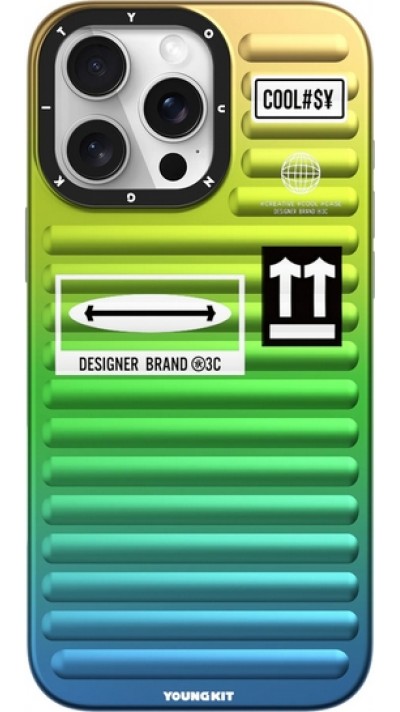 Coque iPhone 16 Pro Max - Youngkit Glow Luggage-Inspired - Vert