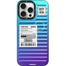 iPhone 16 Pro Max Case Hülle - Youngkit Glow Luggage-Inspired - Violett/blau