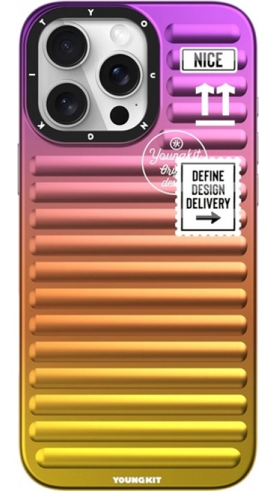 Coque iPhone 16 Pro - Youngkit Glow Luggage-Inspired - Orange