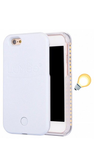 Coque iPhone 7 Plus / 8 Plus - Lumee Selphie LED - Blanc