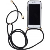 Hülle iPhone 7 Plus / 8 Plus - Bio Eco-Friendly Vegan mit Handykette Necklace - Schwarz