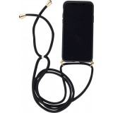 Hülle iPhone XR - Bio Eco-Friendly Vegan mit Handykette Necklace - Schwarz