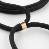 Hülle iPhone XR - Bio Eco-Friendly Vegan mit Handykette Necklace - Schwarz