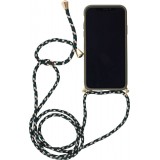 Hülle iPhone XR - Bio Eco-Friendly Vegan mit Handykette Necklace - Dunkelgrün