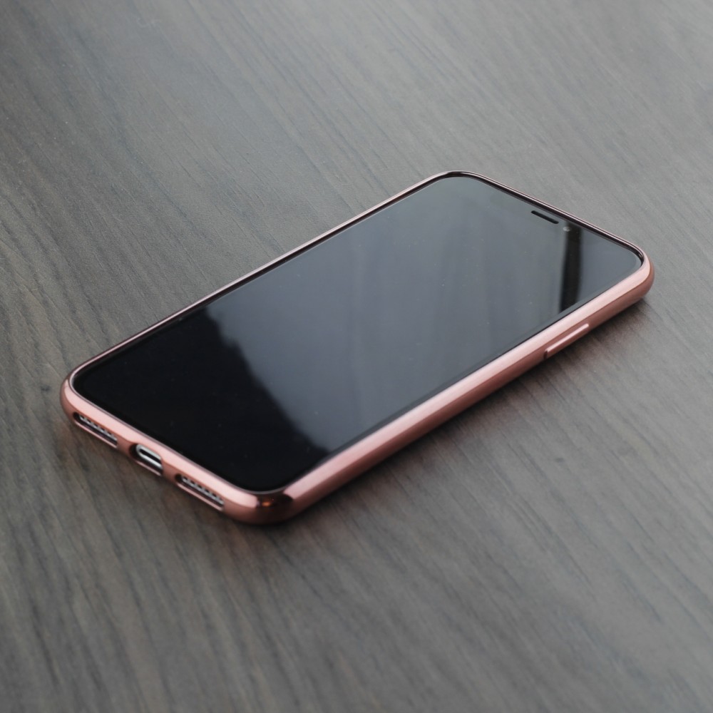 Hülle iPhone X / Xs - Electroplate gold - Rosa