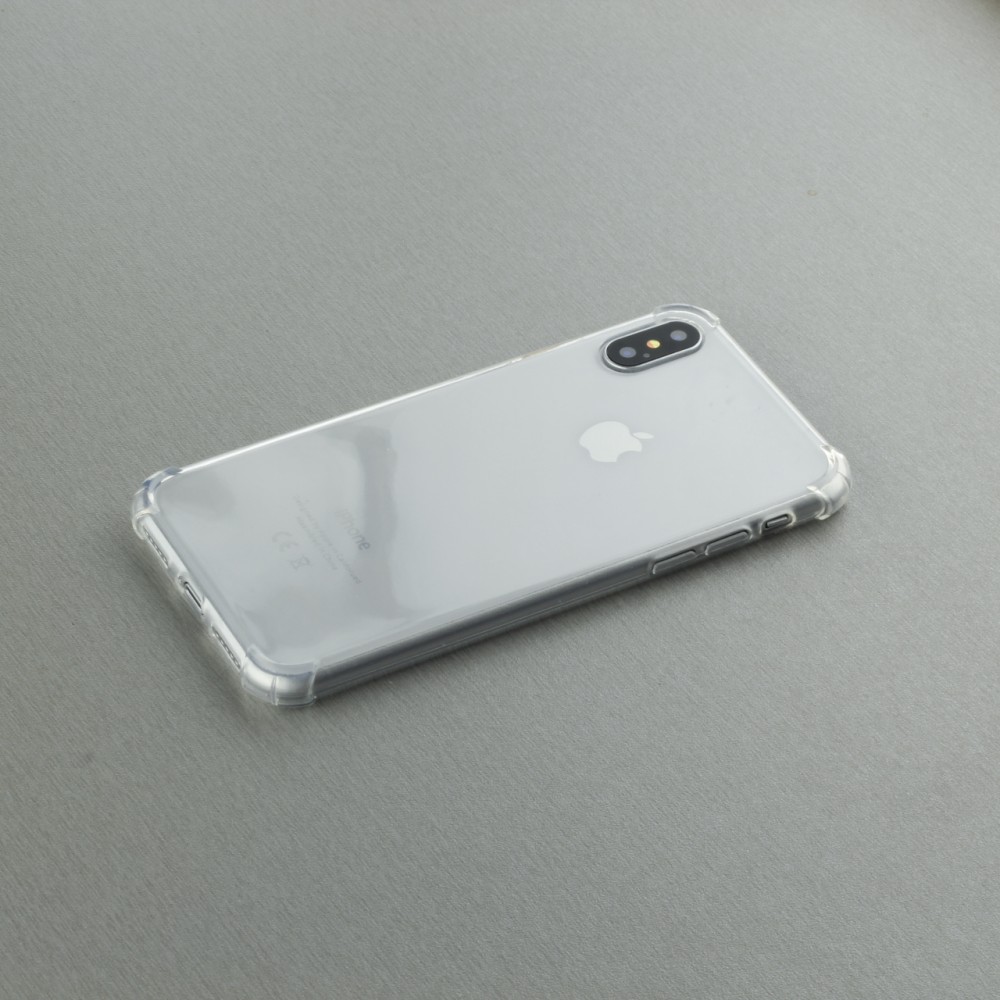 Hülle iPhone X / Xs - Gummi Transparent Gel Bumper mit extra Schutz für Ecken Antischock