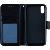 Hülle iPhone X / Xs - Premium Flip - Schwarz