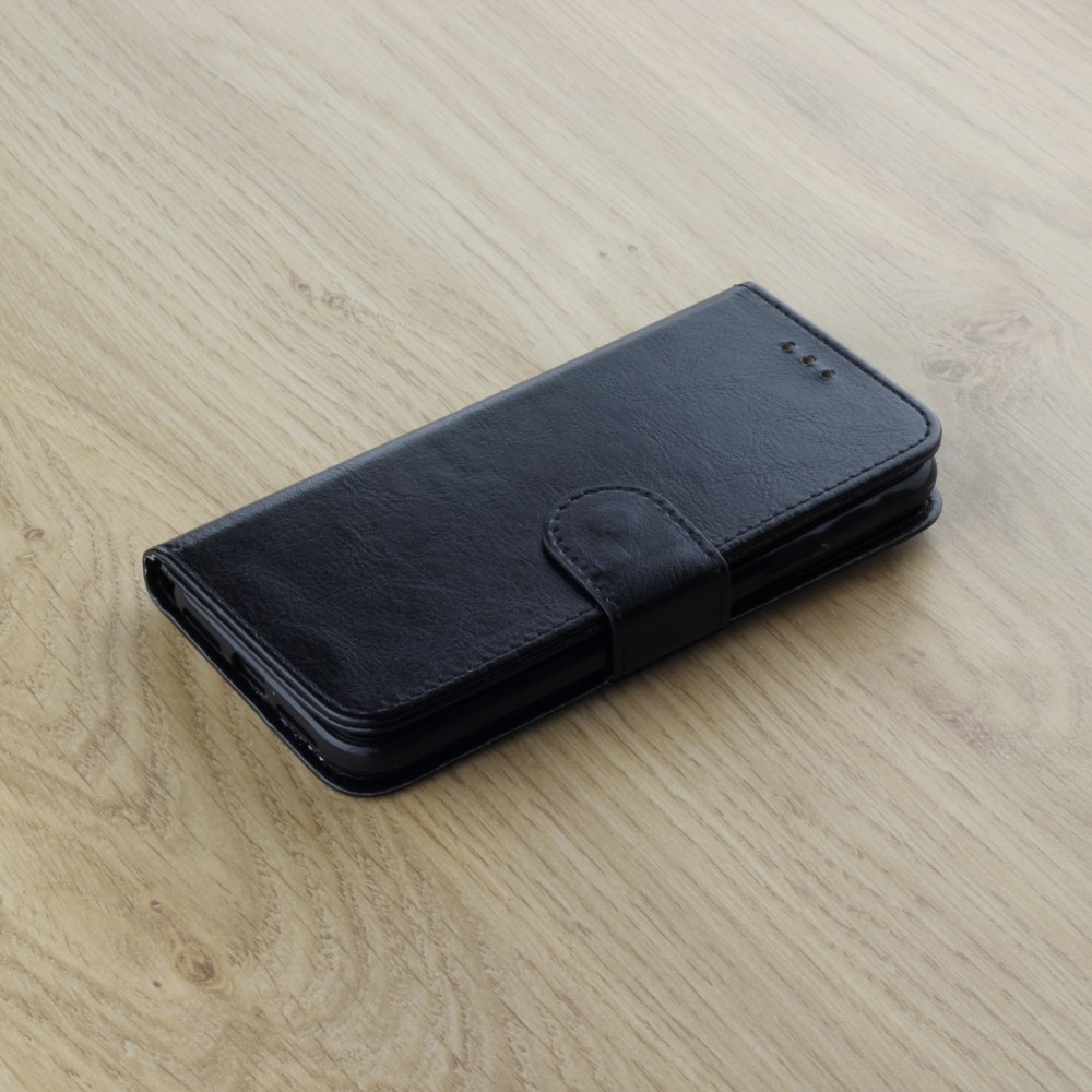 Hülle iPhone X / Xs - Premium Flip - Schwarz