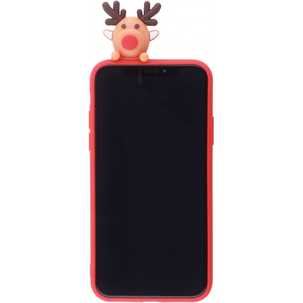 Hülle iPhone Xs Max - Silikon Weihnachten Rentier 3D