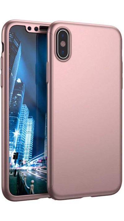 Coque iPhone XR - 360° Full Body or - Rose