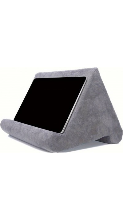 Weiches und bequemes Ständer Kissen für Smartphone und Tablet - Grau