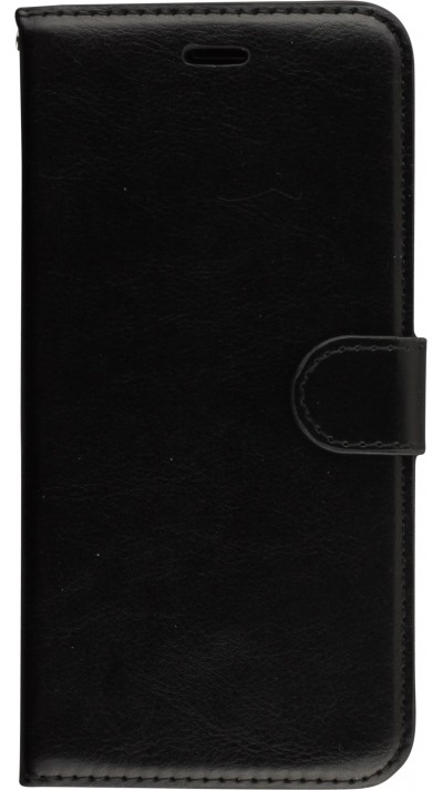 Fourre iPhone 6 Plus / 6s Plus - Premium Flip cuir lisse porte-cartes - Noir