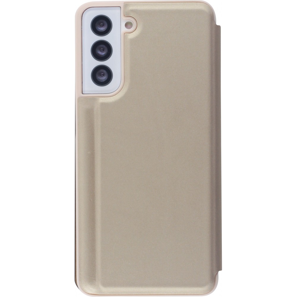 Hülle Samsung Galaxy S21 5G - Clear View Cover - Gold