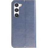 Fourre Samsung Galaxy S23 - Flip Shierre Shann cuir véritable - Bleu