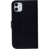 Hülle iPhone 13 mini - Premium Flip Leder Tasche - Schwarz