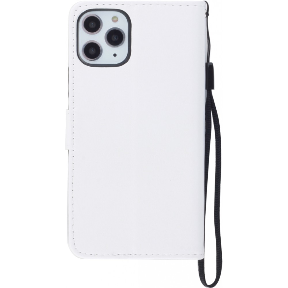 Hülle iPhone 16 Pro - Premium Flip Leder Tasche - Weiss