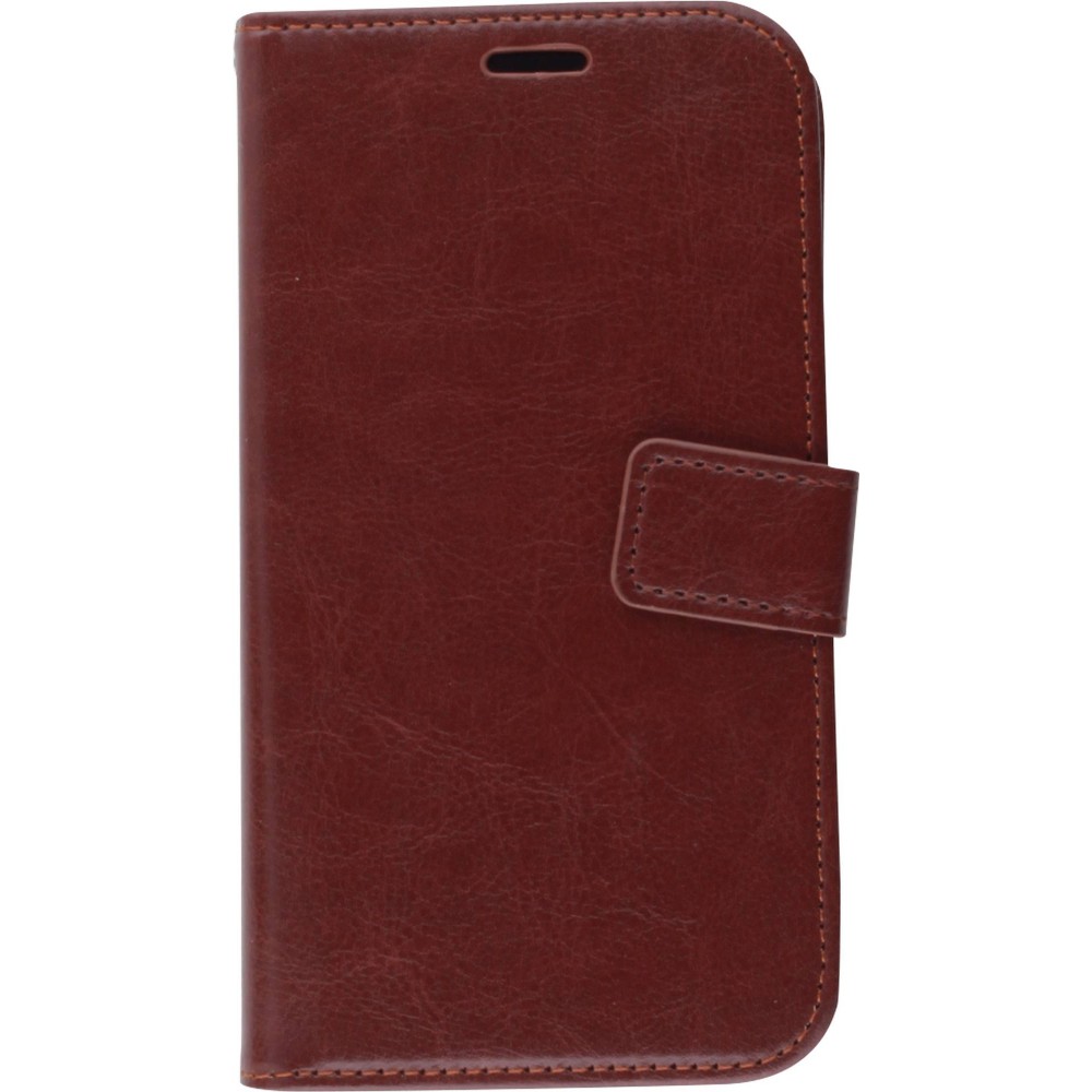 Hülle iPhone 16 Pro Max - Premium Flip Leder Tasche - Braun